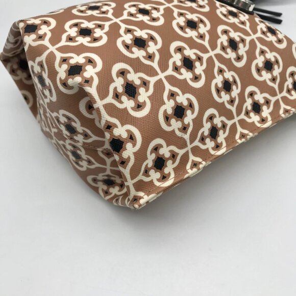 Brighton Tan Coated Canvas Pattern Crossbody - Picture 7 of 10